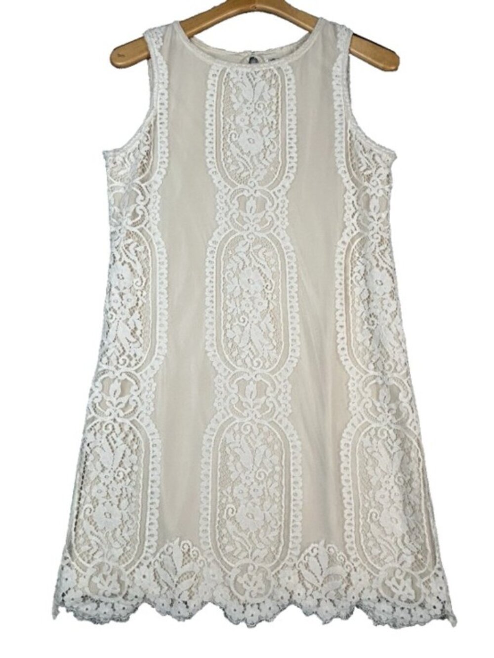 M.S.S.P Cream Lace Dress Sleeveless Mesh Wedding Romantic Coquette Soft Girl M